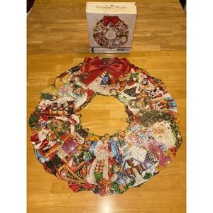 Ceaco Christopher Radko 500 Piece Christmas Wreath Christmas Jigsaw Puzzle